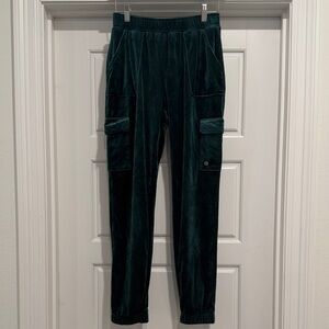 Lilly Pulitzer Dark Green Velour Joggers